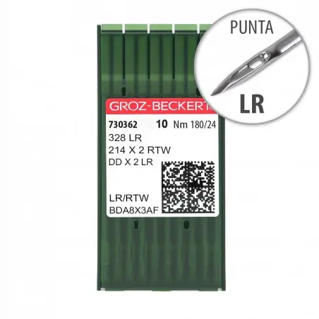 Stock Limitado Aguja Groz-Beckert 328 180/24 Punta LR - Pack 10 uds