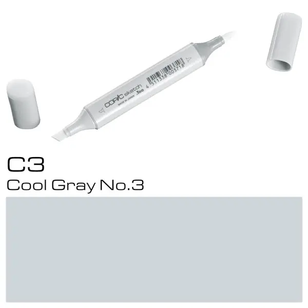 Copic Sketch C-3 Cool Gray Nº3 Nuevo Modelo