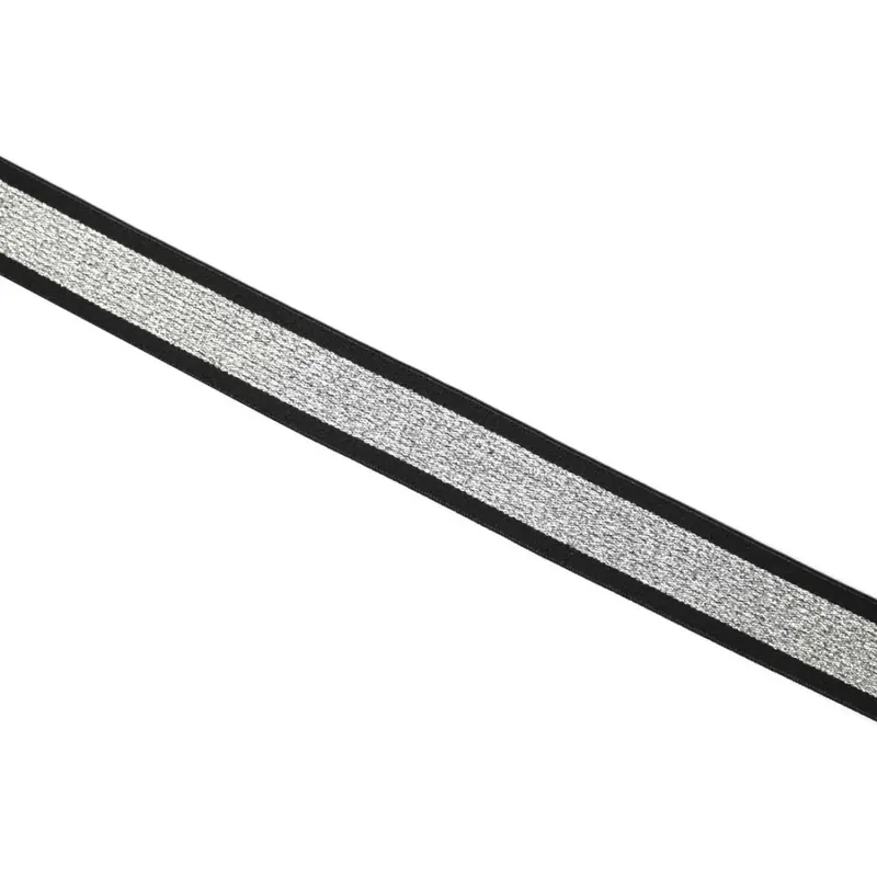 Goma central lurex 25mm - Plateado Disponible Ahora