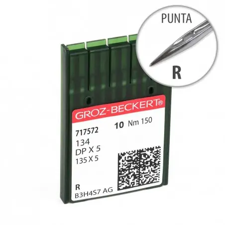 Comprar En Línea Aguja Groz-Beckert 134 150 punta R - Pack 10 uds