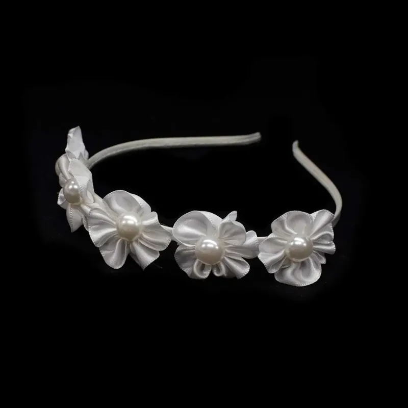 Ocasión Especial Diadema flores raso