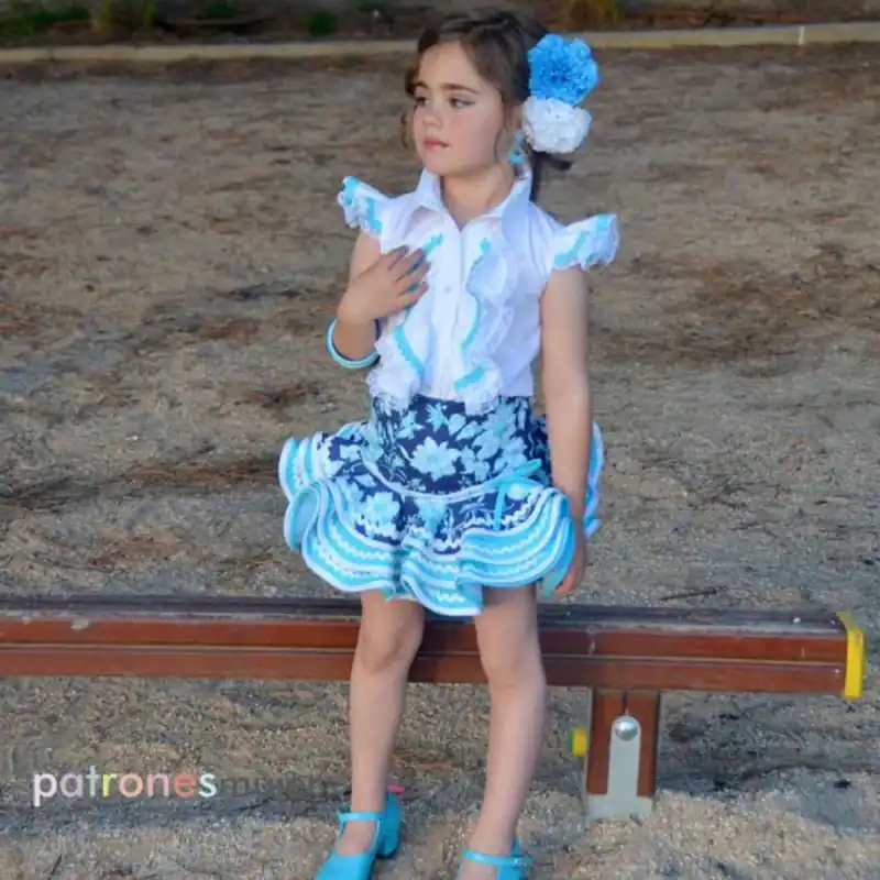 Patrón Conjunto Flamenco Infantil Marca Reconocida