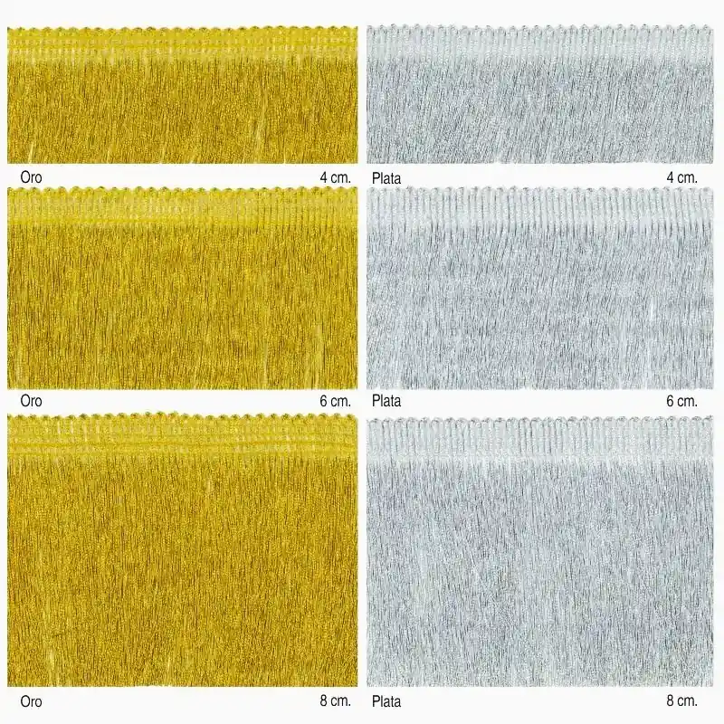 Descuento Fleco Torzal Metalizado Decorativo - 4 cm - Oro