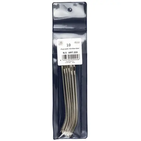 Ordena Ya Agujas de enfardar coser sacos 125 mm Nº5 ref. 220 - Pack 10 agujas