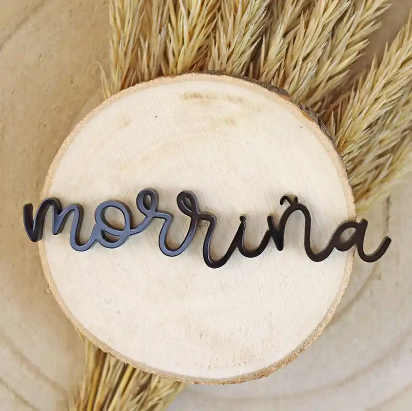 Tendencia Adorno palabra Morriña metacrilato negro