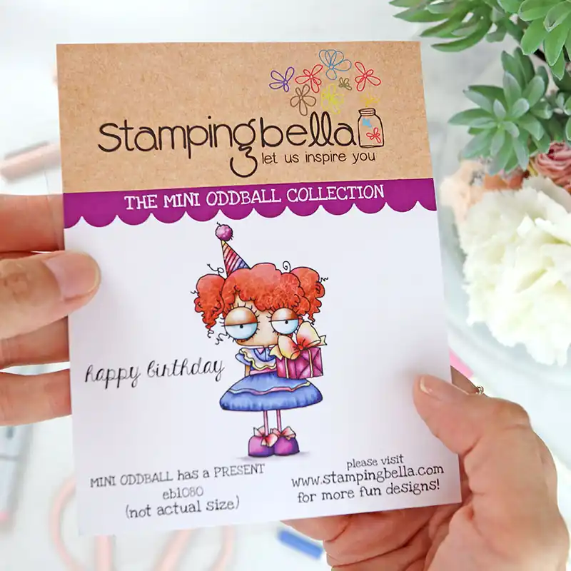 Sello Mini Oddball has a Present de Stamping Bella Lujoso