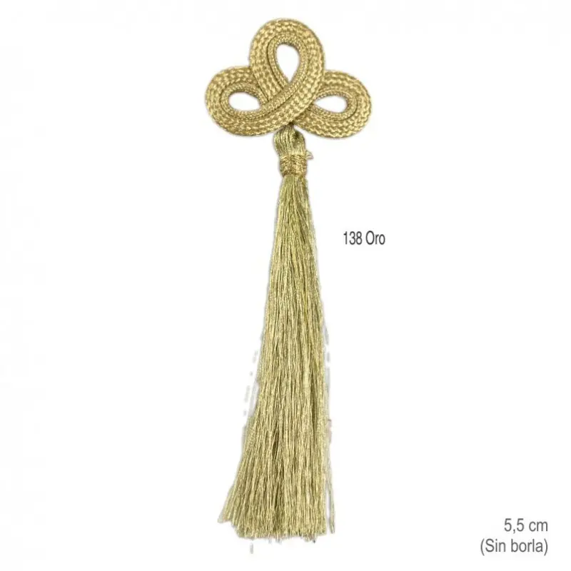 Aplicación Dorada con Borla de Pasamanería Decorativa Devolución Gratuita