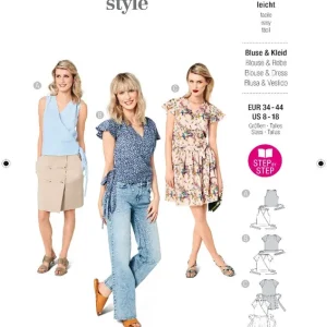 Económico Patrón Burda 6122 Blusa y Vestido