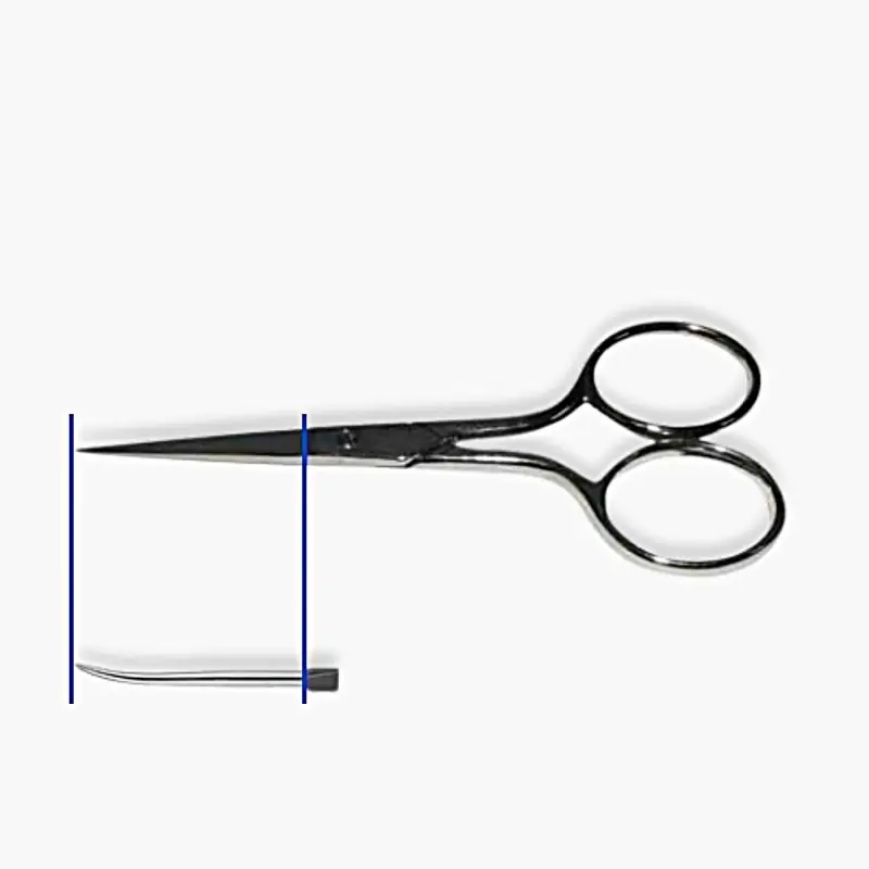 Tijera Metálica de Bordar Curva 100 mm Entrega Rápida