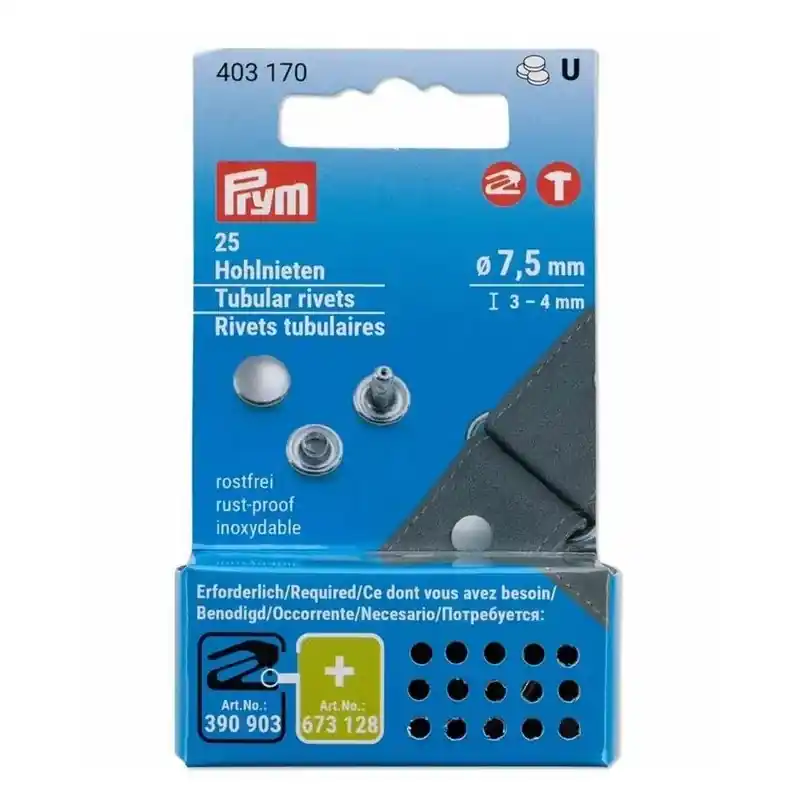 Remaches tubulares Prym - Plateado - Varias medidas - 3 - 4 mm Oferta