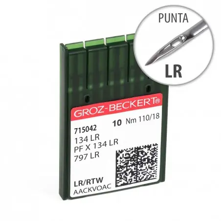 Aguja Groz-Beckert 134 110/18 Punta LR - Pack 10 uds Venta Final