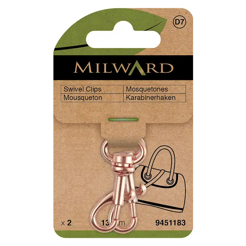 Novedad Mosquetones Giratorios Mini Oro Rosa