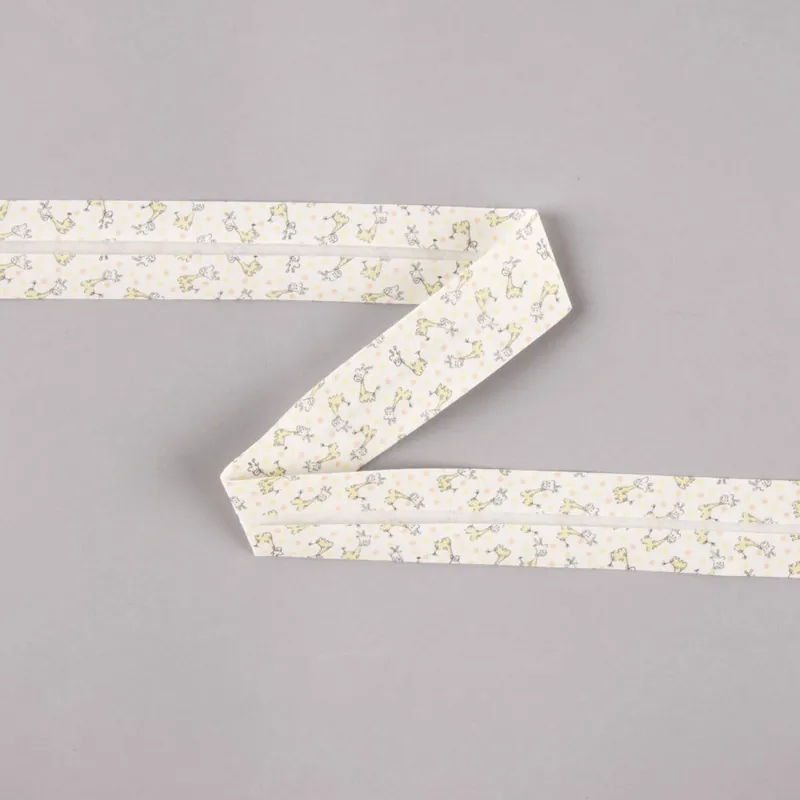 Cinta Bies Jirafas Naranja-Crema 18 mm Más Vendido