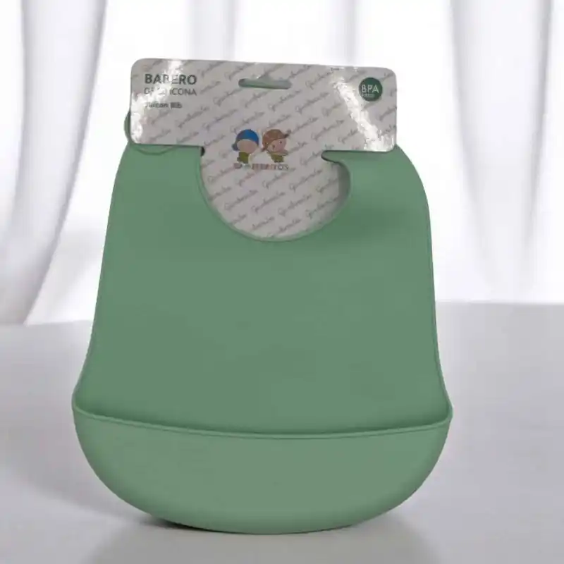 Pago Seguro Babero silicona Gamberritos - Amarillo