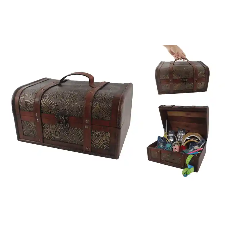 Costurero de madera alargado grabado Garantía De Devolución De Dinero