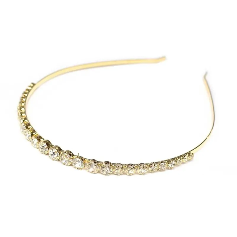 Garantía De Devolución De Dinero Diadema 1 fila strass - Dorado
