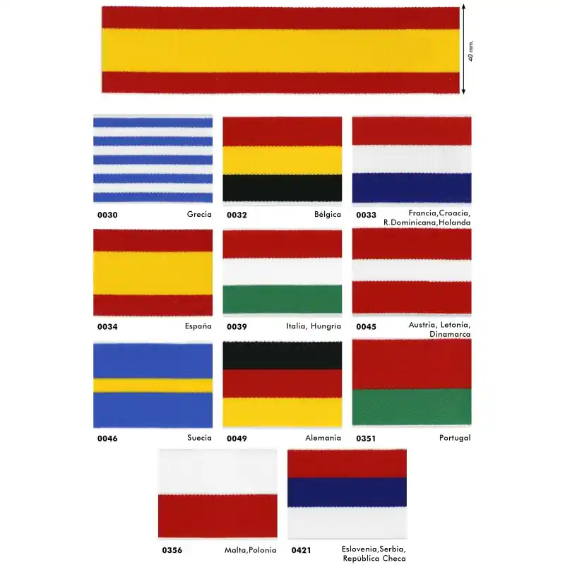 Cinta Elástica - Diseños de Banderas 4cm - 0030 Barato