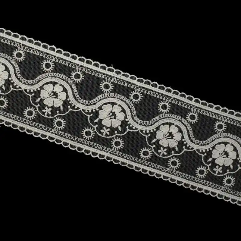 A Buen Precio Tul bordado 2061 - Marfil