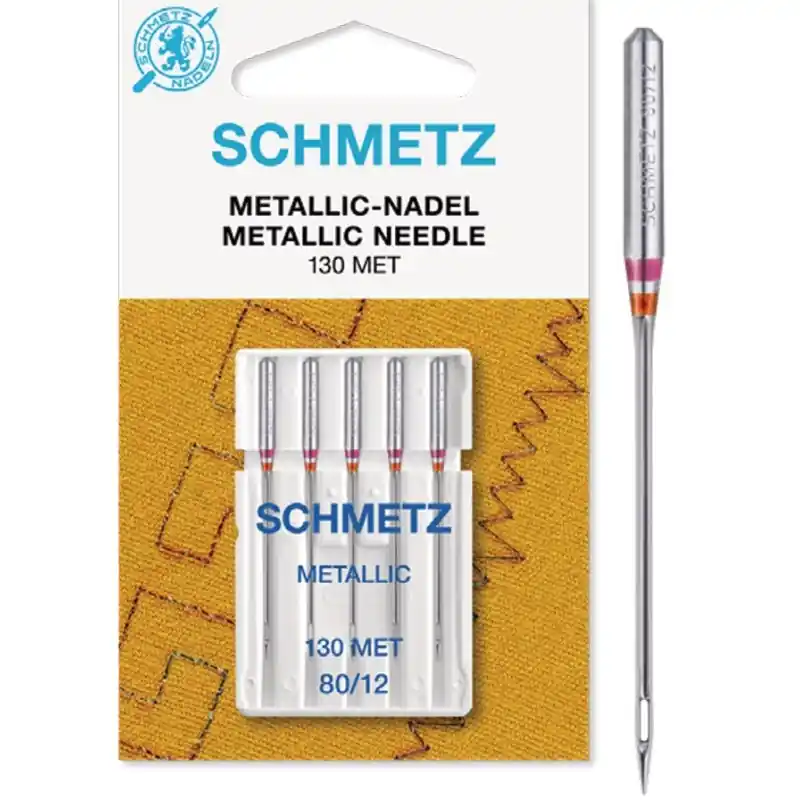Aguja Schmetz para hilos metálicos – Nº 80 y Nº 90 - 80 Auténtico