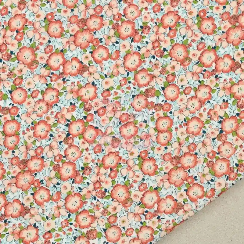 Nueva Colección POPELIN FLORES BELTAINE MELOCOTON