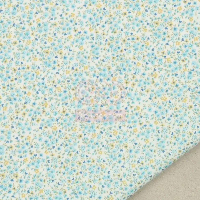 POPELIN FLORES BASILIA TURQUESA Imprescindible (Must-Have)