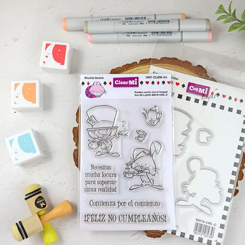 Set de sellos+troquel Mucha locura de ClearMi Solo Por Tiempo Limitado