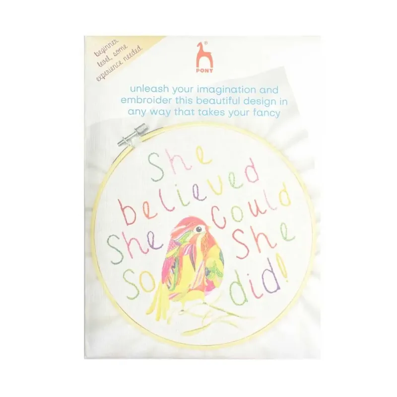 Kit bordado nivel principiante she believed Precio De Fábrica