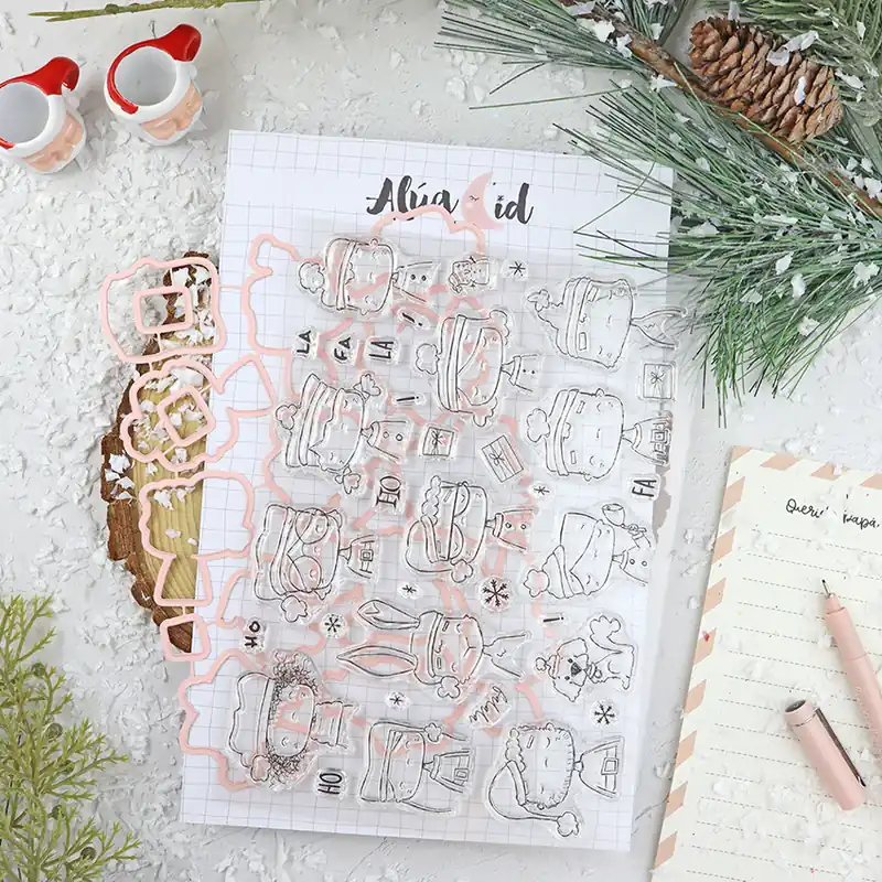 Liquidación Set de sellos con troquel Noel de Alúa Cid