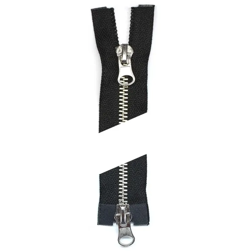 Cremallera metálica 5n doble cursor 100cm - Plata Exclusivo