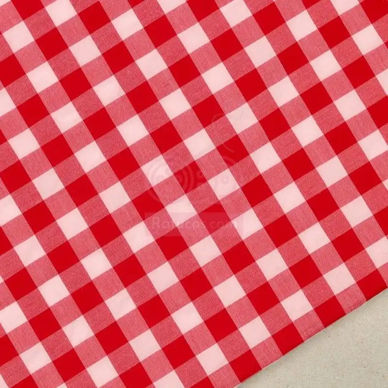 VICHY SEERSUCKER 1cm ROJO SERIE MELINDA Más Vendido