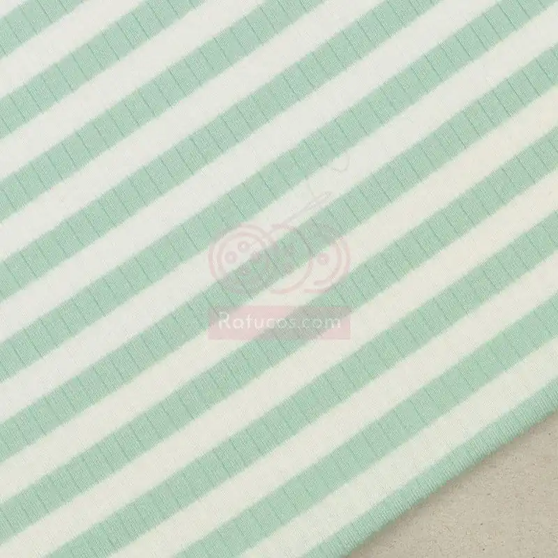 Últimas Unidades PUNTO CANALE DE RAYAS MENTA Y BLANCO