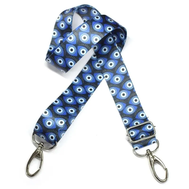 Lujoso Correa bolso ojo griego 135cm - Plata