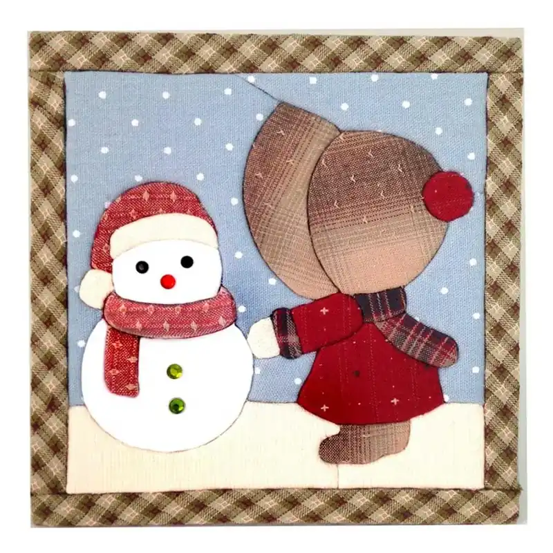 Set patchwork sin aguja muñeco de nieve Disponible Ahora