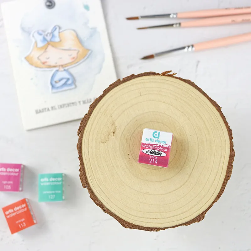 Precio Rebajado 1/2 godet acuarela Metallic Coral Artis Decor