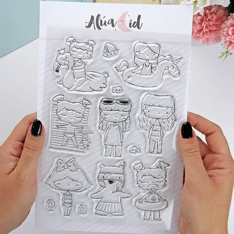 Set de sellos En la playa de Alúa Cid | Ohana en la playa Compra Ahora