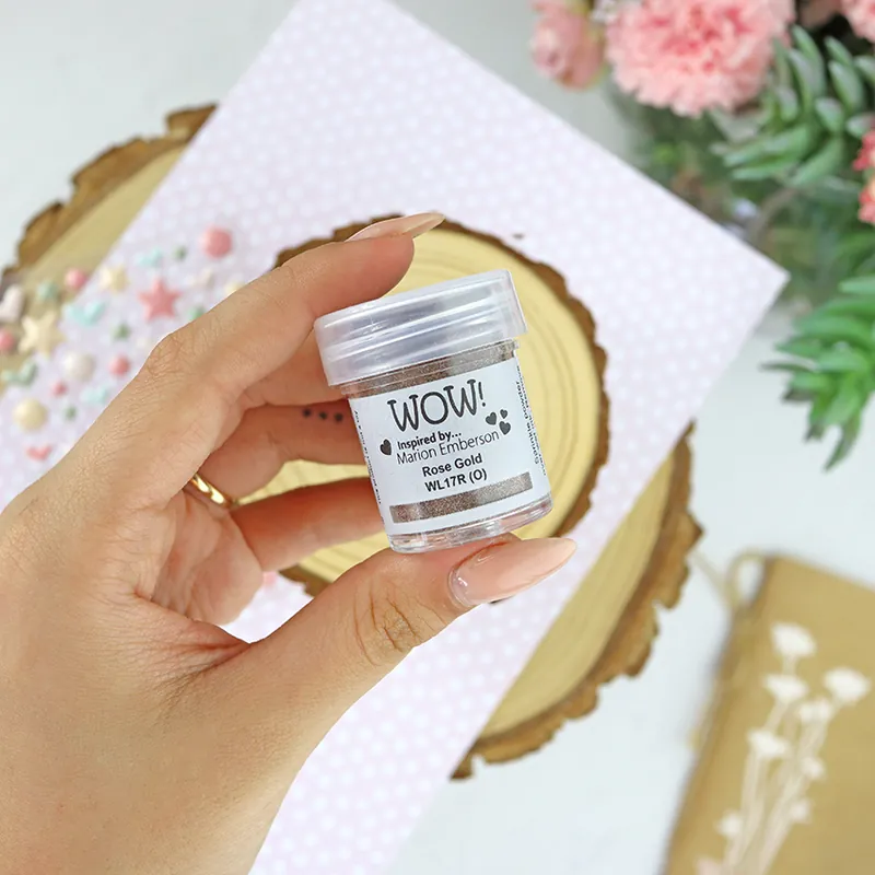 Última Versión Polvos de emboss Rose gold de WOW!