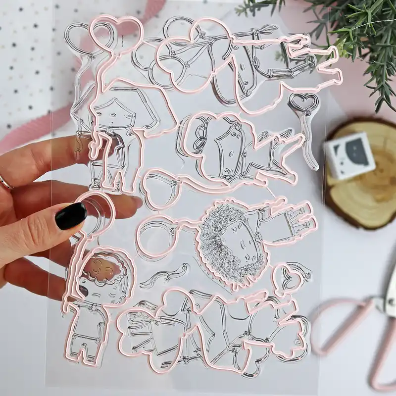 Set de sellos con troquel Familia Love Ordena Ya