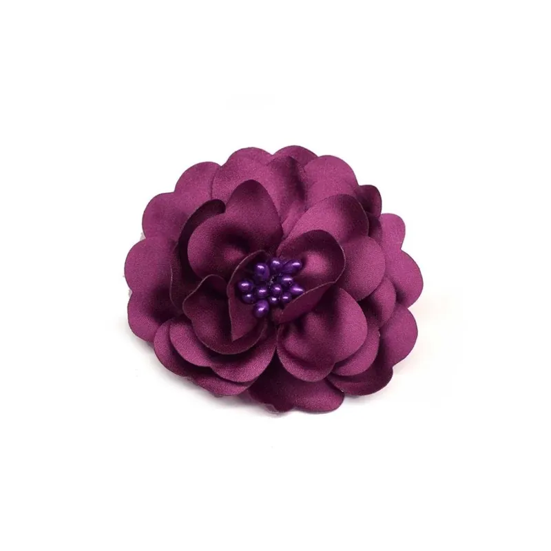 Precio Reducido Broche flor satén 8cm - Buganvilla