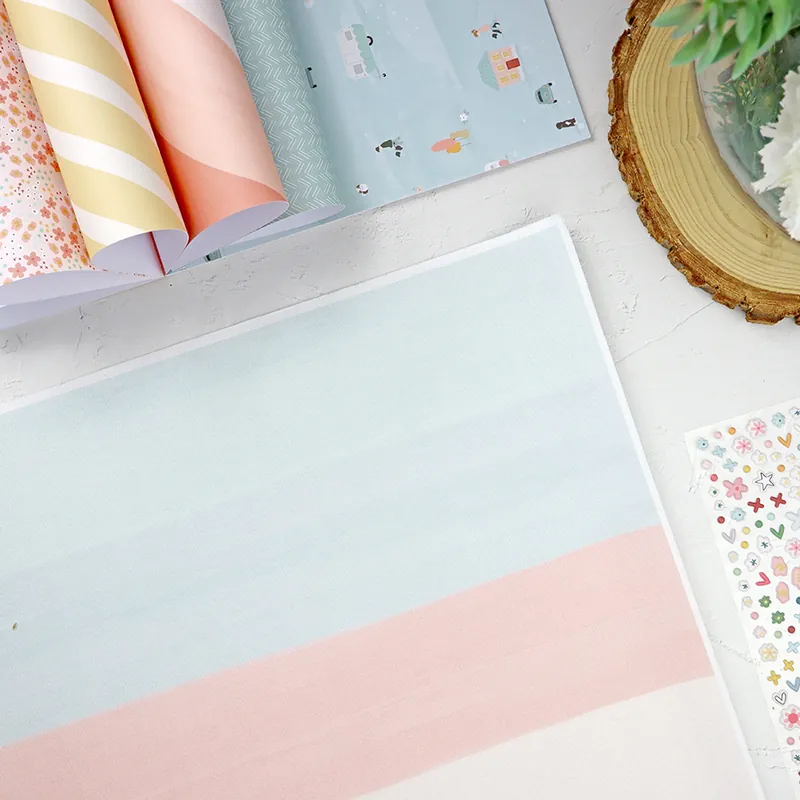 Tela de encuadernar Rayas acuarela | de Mintopía Novedad