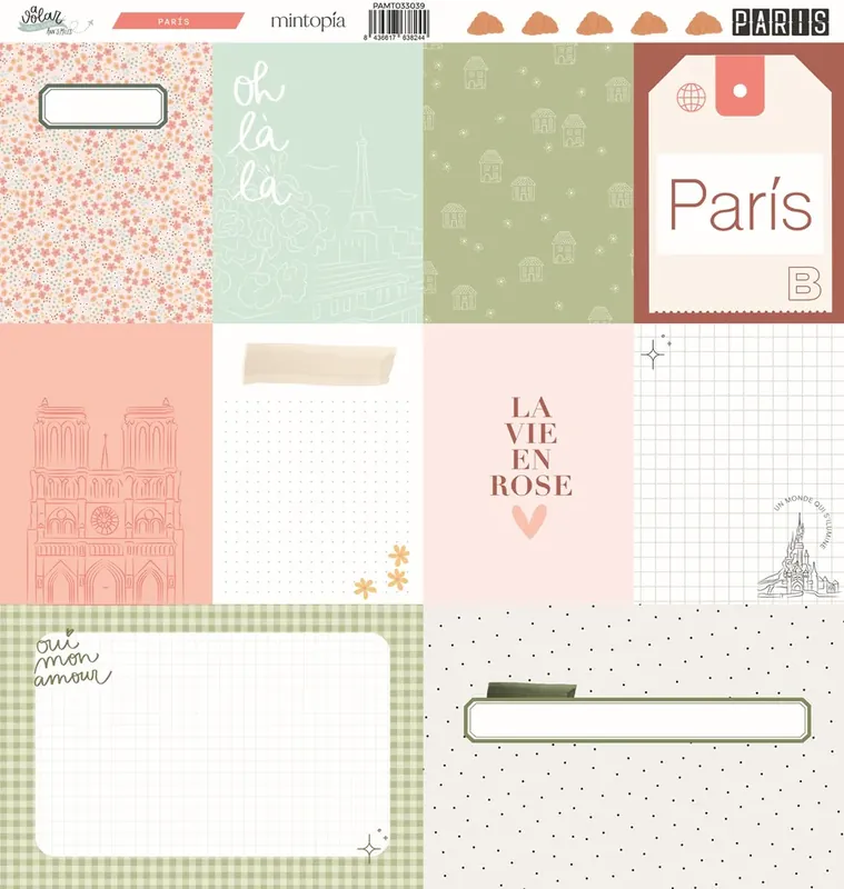 Precio Bajo Papel tarjetas París A Volar de Mintopía