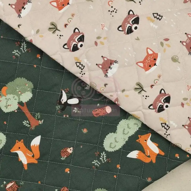 ACOLCHADO EL ZORRO Y EL MAPACHE DEL BOSQUE Precio Económico