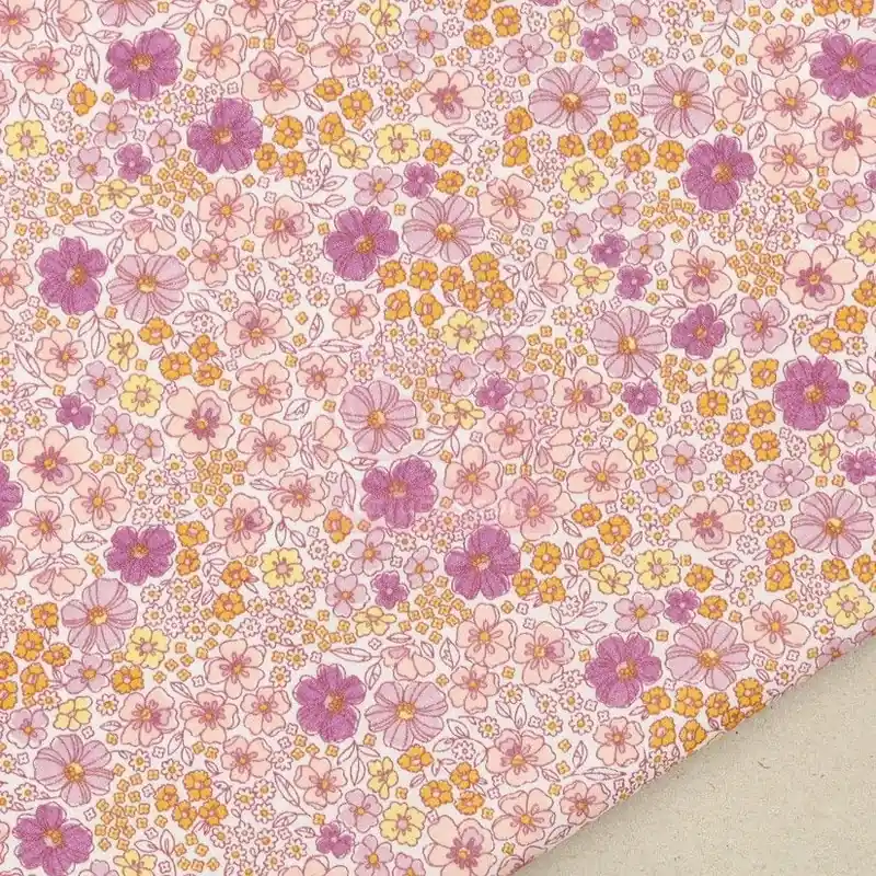 Precio Bajo POPELIN FLORES TINA VIOLETA