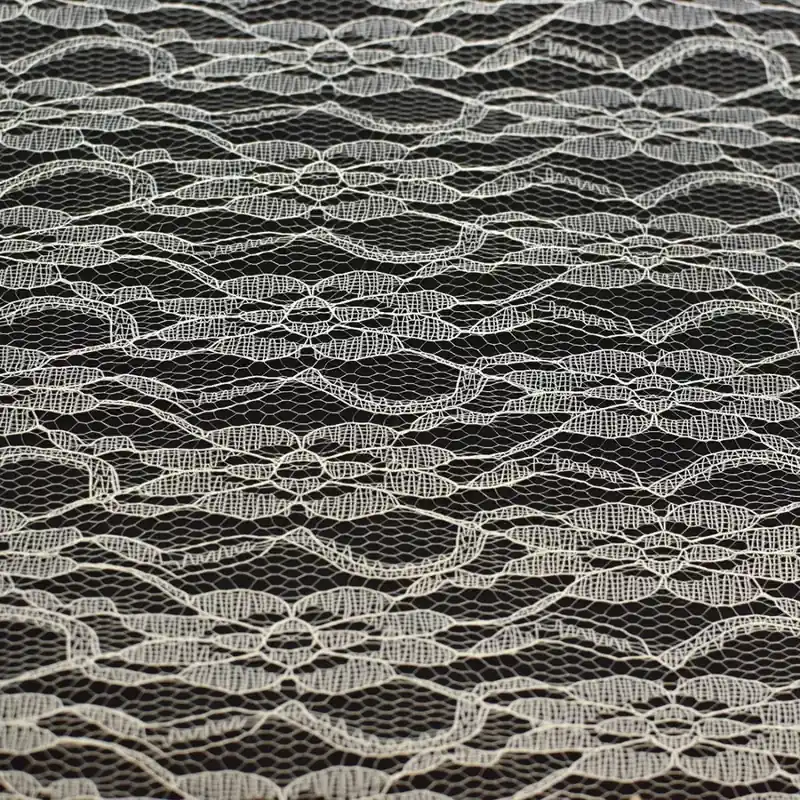 De Moda Tul de encaje flores 47cm - Crudo