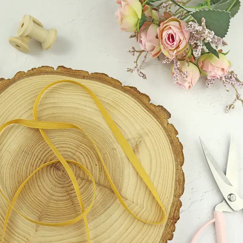 Lazo FINO lino Mostaza, por metro Tendencia