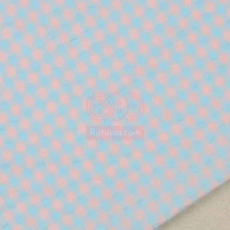 Últimas Unidades VICHY 0.7 cm AZUL BICOLOR SEERSUCKER SERIE MERIDA