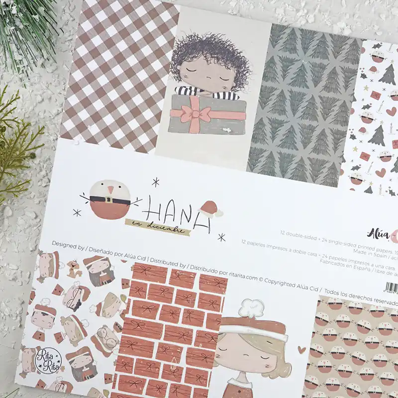 Hecho A Mano Bloc de papeles 12″ Ohana en Diciembre de Alúa Cid