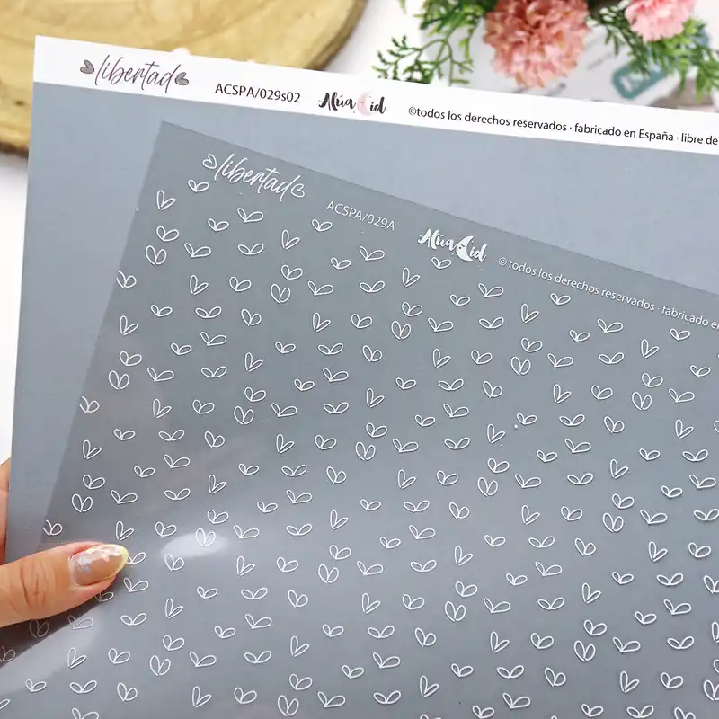 Oferta De Temporada Papel acetato Corazones de Libertad