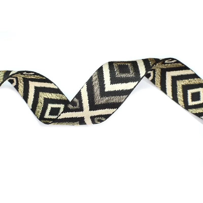 Compra Ahora Cinta de rombos para mochila 38mm - Dorado