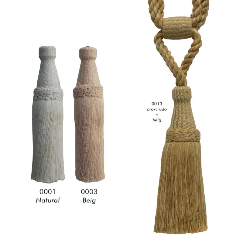 Auténtico Abrazadera de cortina 1 borla de algodón