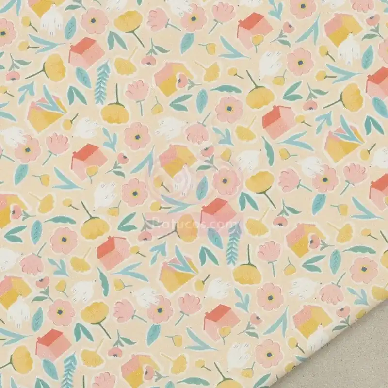 Rebajas POPELIN CASAS Y PALOMAS FRIDA